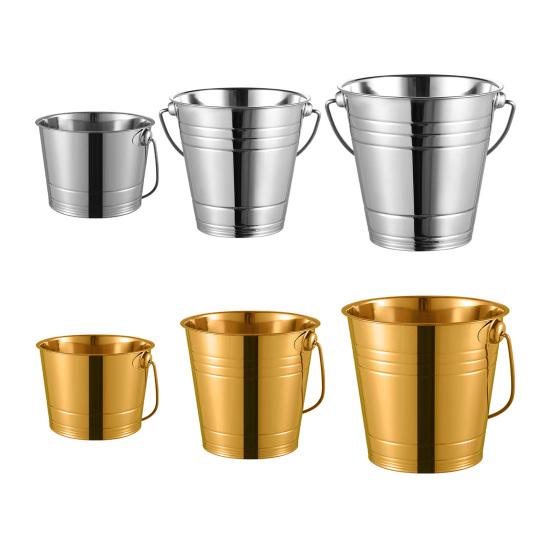 Yousheng Stainless Steel Ice Bucket, with Handle Portable Beverage Tub, Mirror Polished Durable Ice Tub, for Bars Parties KTV Beverage