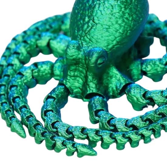 3D Printed Cthulhu Octopus Figurine Movable Joints Octopus Figure Articulated Sea Animal Model Fidget Toy Desktop Decoration Ornament