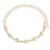 Gold Metal Waist Chain, Retro Spiral Multi Layer Body Chain for Dress Decor