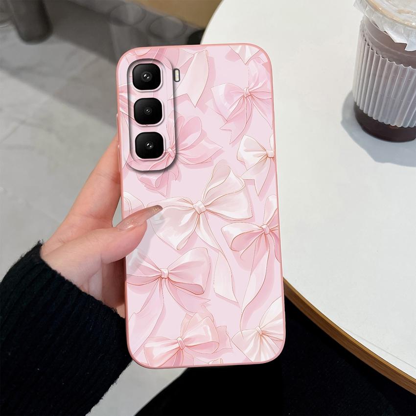 For Infinix Hot 60 50 Pro Plus 40Pro 30 Play 70 60i 50i 40i 30i Phone Case Sweet Bunny Cake New Upgrade Soft Smooth Silicone Lightweight Durable Shell