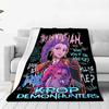 Huntrix Blankets K pop Demon Hunters Zoey Rumi Mira Soft Warm Throw Blanket Winter Kids Couch Bed Fluffy Bedspread