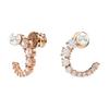 Swarovski Matrix Large Circle Imitation Crystal Pearl Cubic Zirconia Earrings Women earrings Rose-Gold 5692264
