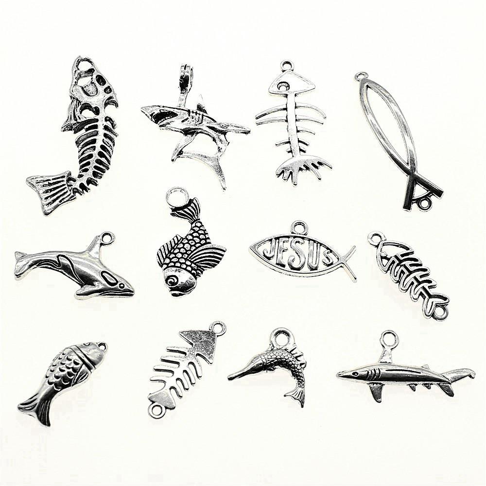 Charms Mix Mixed Plant Animal Pendants Minimalist Jewelry Components QC083