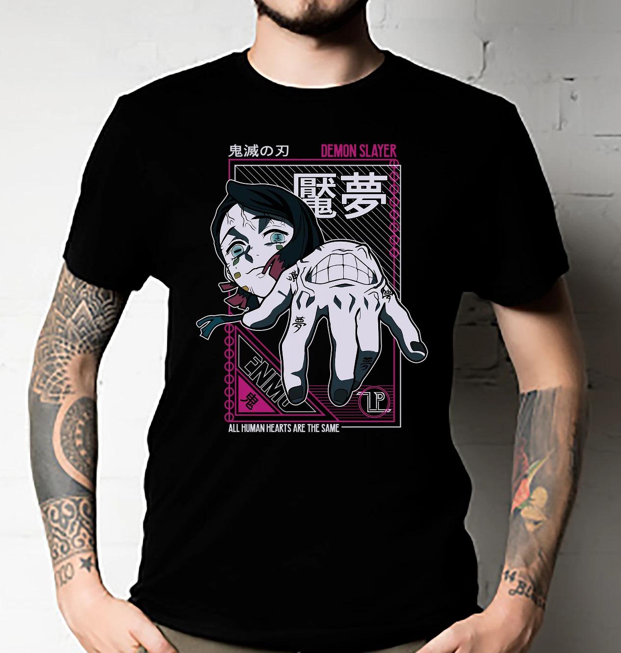 Men s and Women s T-shirts Enmu Demon Slayer shirt Rengoku Kyojuro Animee XXXL