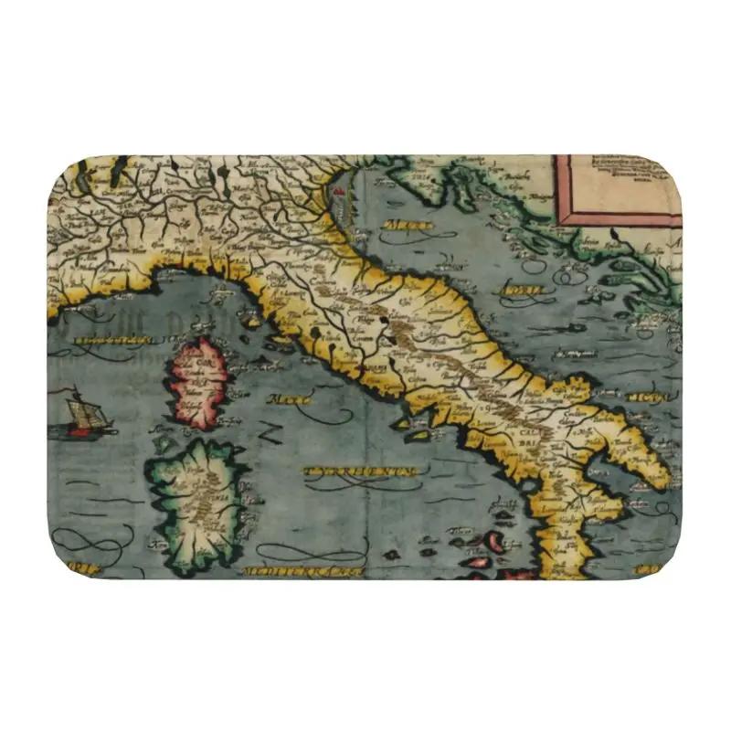 

Vintage Italy Flag Car Doormat Non-Slip Bath Kitchen Mat Bedroom Balcony Door Floor Entrance Carpet Rug 40x60cm