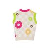 Vans V-Neck Floral Print Sleeveless Sweater Vest Women tops Multicolor VN00076D2N1