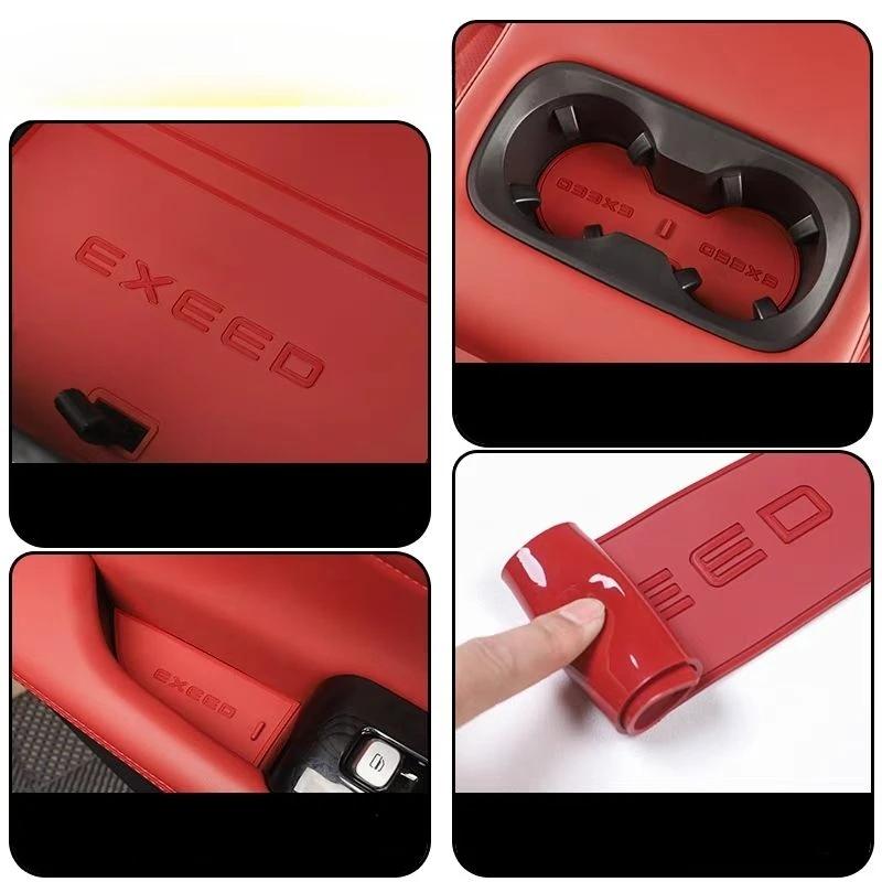 For Chery EXEED RX 2025 Car Door Slot Cushion Water Cup Storage Box Anti Slip Pad Central Control Storage Slot Auto Accessories