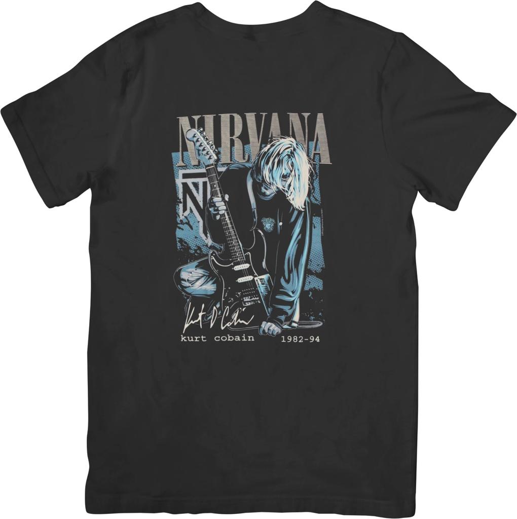 Nirvana Music Unisex Fit for Men & Women Quality Cotton T-Shirt Black