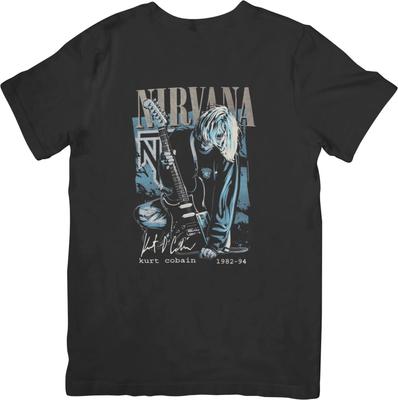 Nirvana Music Unisex Fit for Men & Women Quality Cotton T-Shirt Black