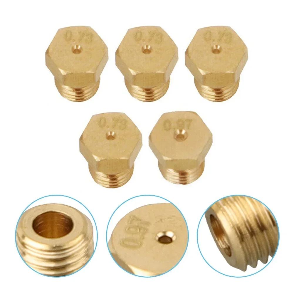 5 Pcs Burner Gas Hob Lpg Conversion Kits Jets Nozzles Propane Injectors Gas Stove Brass Nozzle Gas Stove Accessories