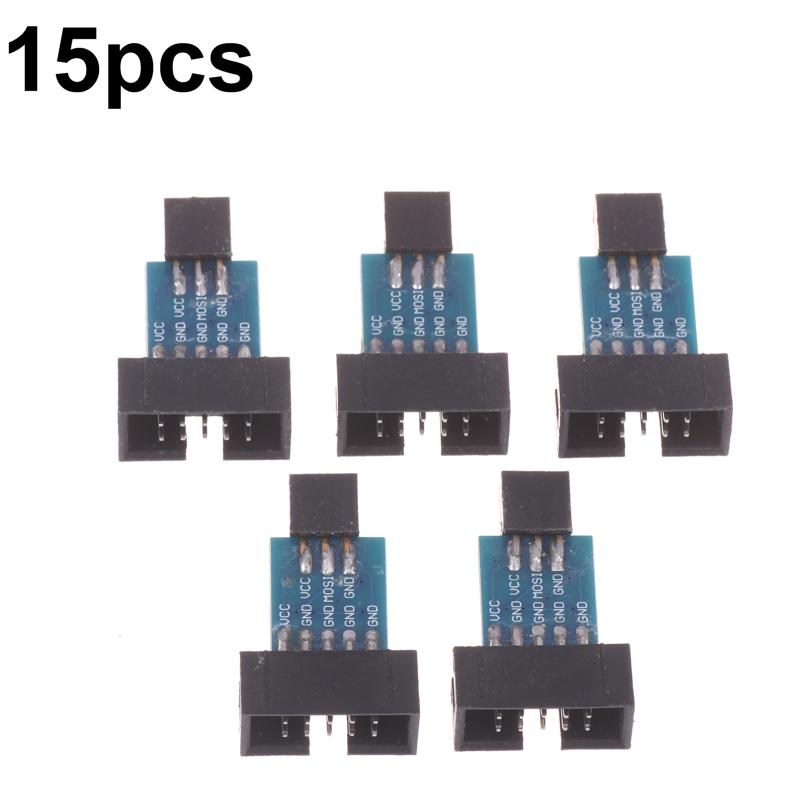 Javino 10Pin To 6Pin Convert To Standard Adapter Board For Atmel Stk500 Avrisp Usbasp Isp Interface Converter Avr