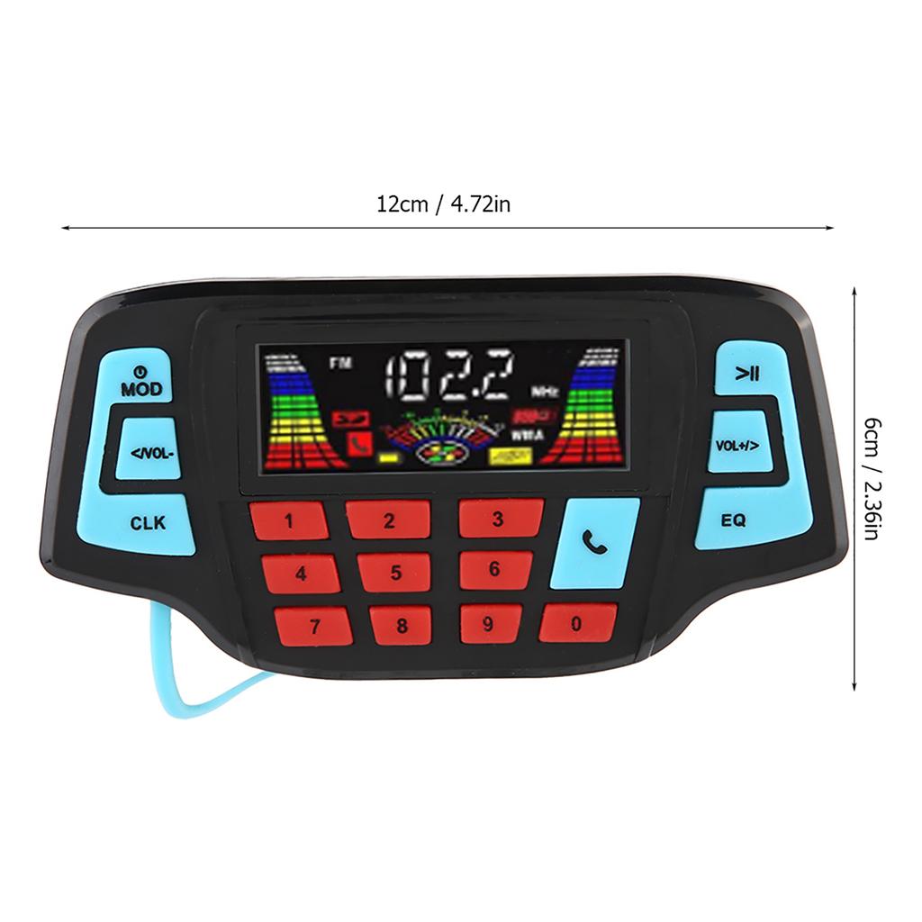 Voděodolný motocyklový BT MP3 přehrávač Audio Stereo reproduktorový systém USB nosič paměťových karet