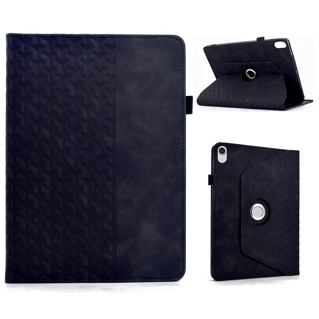 For iPad (2025)/10.9 (2022) Case Rotating Stand Building Block Imprinted Leather Tablet Cover