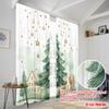 2 Stück, 2D-Flachdruck Vorhang Beliebtes Weihnachtsbaumdorf Feiertagsszene (3) Vielseitiges, strapazierfähiges Polyester (ohne Stange) Kunst