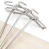 Durable 5-25cm Screen Hooks 3.2mm Thickness Supermarket Wire Mesh Hanging Hooks Stainless Steel Grid Hooks For Screen Grid