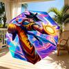 DRAGON BALL Print Automatic Open Close Umbrella, Portable Foldable Umbrella, for Outdoor Commute Camping Trip, Ideal Birthday Gift