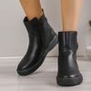 Autumn and Winter New Flat-bottomed Women's Short Boots Thick-soled Martin Boots Large-size Soft-soled Chelsea Boots Single Boots