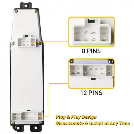 Master Power Window Switch Front Driver Side For 1997-2001 Jeep Cherokee 4 Door