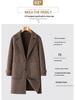 Men's Wool Double-Faced Mid-Length Trench Coat - 2025 Autumn/Winter Collection