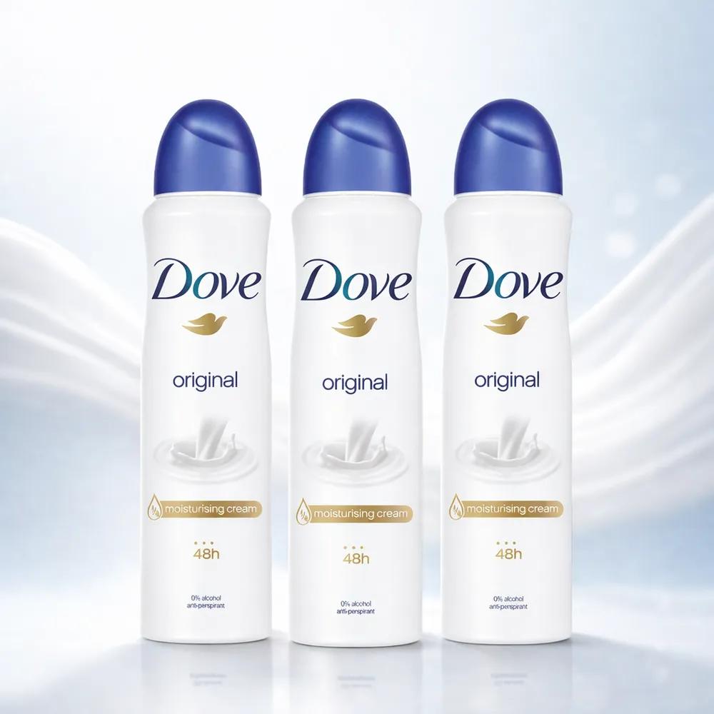 

Dove Original Spray 150ml 3-Pack Sweat Odor Control Spray