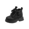 Girls' Korean-style Martin boots, new autumn and winter soft-soled boots for young children, stylish single-lining boots, boys' non-slip leather