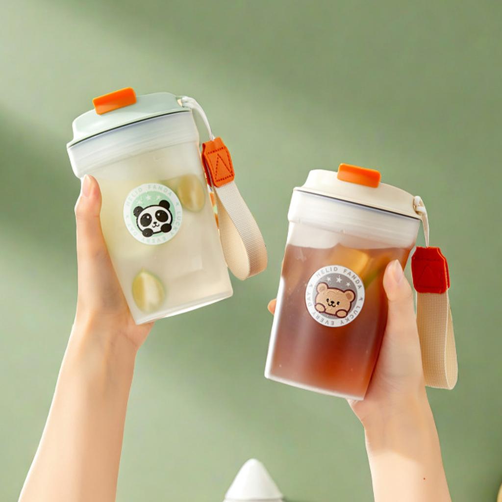 350ml Coffee Cup Transparent Water Bottle Portable Water Cup Leak-proof Beverage Drinking Cup Travel Reusable Drinkware