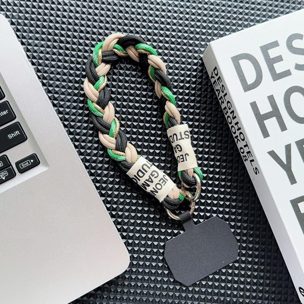 Strapazierfähiges Verstellbares Handy-Lanyard Handgelenksband 2-in-1 Kurze Handschlaufe Gewebt Stilvolles Handy-Zubehör für Männer und Frauen