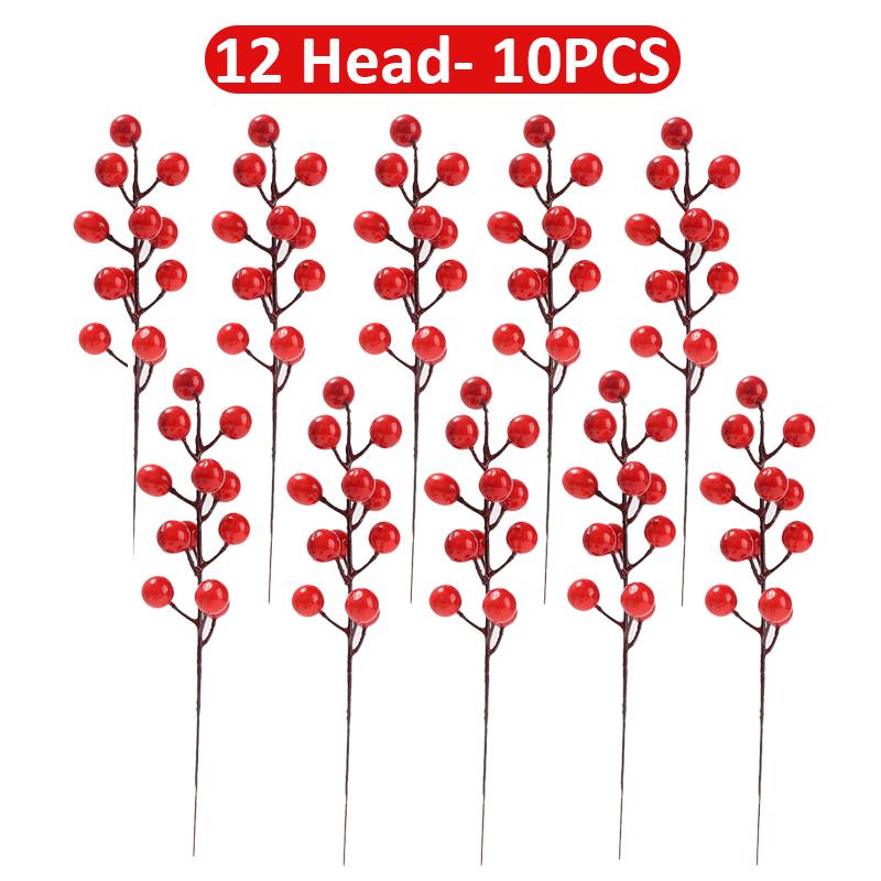 10/5/1 Stück Künstliche Beerenzweig Falsche Blumenstrauß Rote Stechpalmenbeere Staubgefäße Pflanzen Für Neujahr Weihnachtsfeier Heimdeko