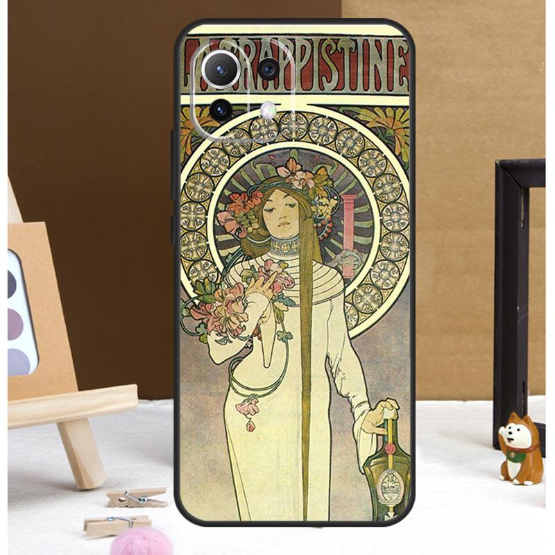 

Alphonse Mucha Painted Case For POCO X6 Pro M6 X5 X3 Pro M5s F3 F5 Xiaomi 14 13 Ultra 12 Lite 11T 12T 13T Pro Cover POCO X3 NFC