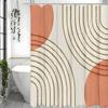 Arch Sun Modern Minimalist Shower Curtain, Bathroom Decorative Shower Curtain, Waterproof Shower Curtain with Hooks