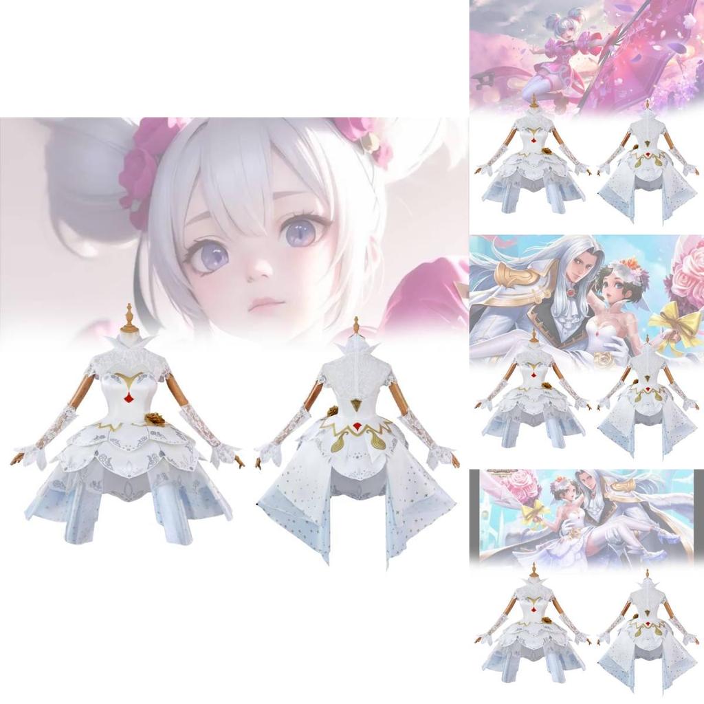 Fresh And Sweet Pure White Xiao Qiao Cosplay Costume For Honor Of Kings Game Lovers
