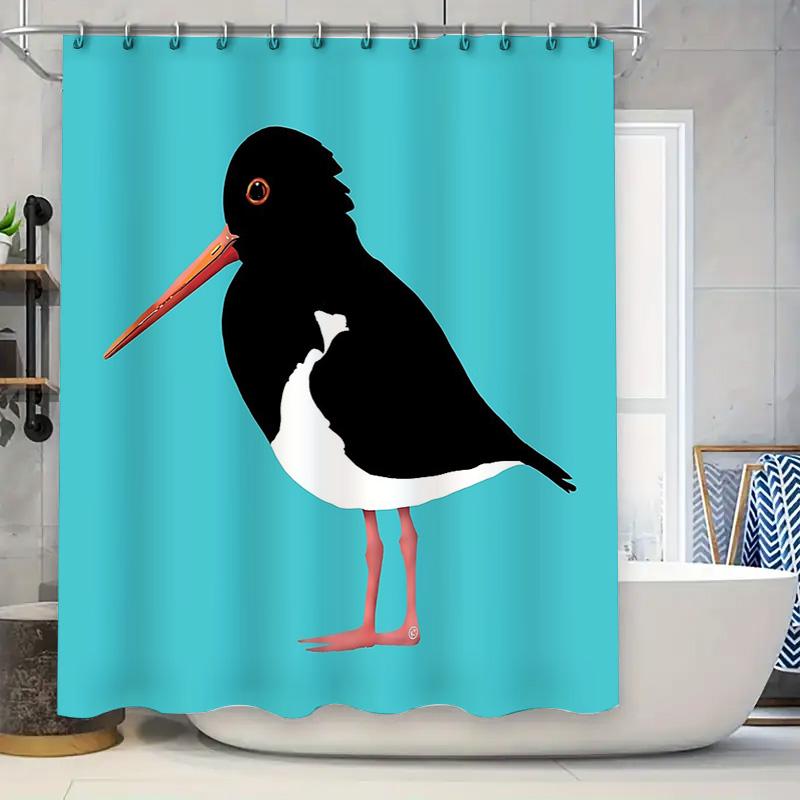 

Bathroom Curtain Seabird Pattern Shower Curtain Waterproof Nature Birds Decor Home Textile Artistic Design Modern Style Home Dec 90x180cm