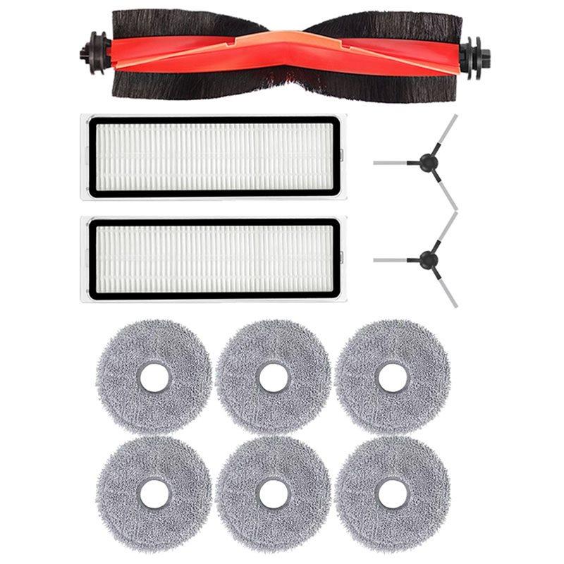 A60P Náhradní díly Pro robotický vysavač Xiaomi S20+ /S10 Plus/B108GL/B108CN B113CN - Hlavní boční kartáč Hepa filtr a stírací utěrka