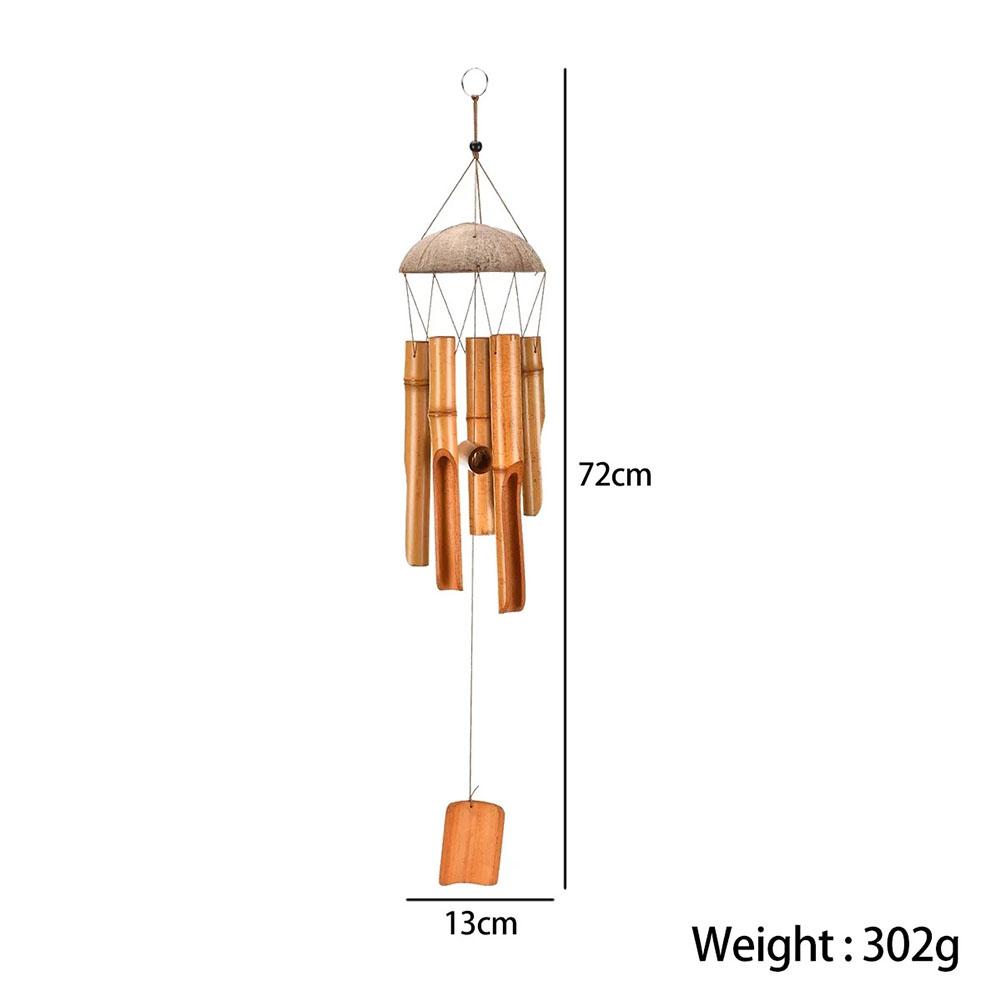 Handmade Coconut Shell Wind Chimes Decorative Chimes for Gardens and Patios Soothing Sounds for a Peaceful Atmosphere