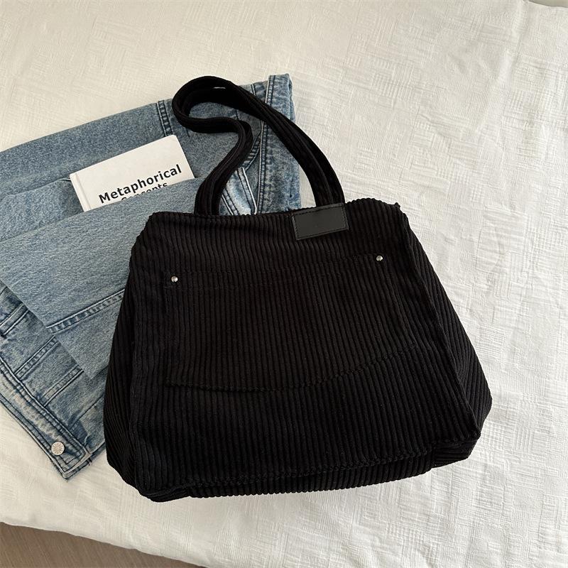 

Весна 2025 года, новая полосатая бархатная сумка через плечо, женская повседневная универсальная сумка большой вместимости