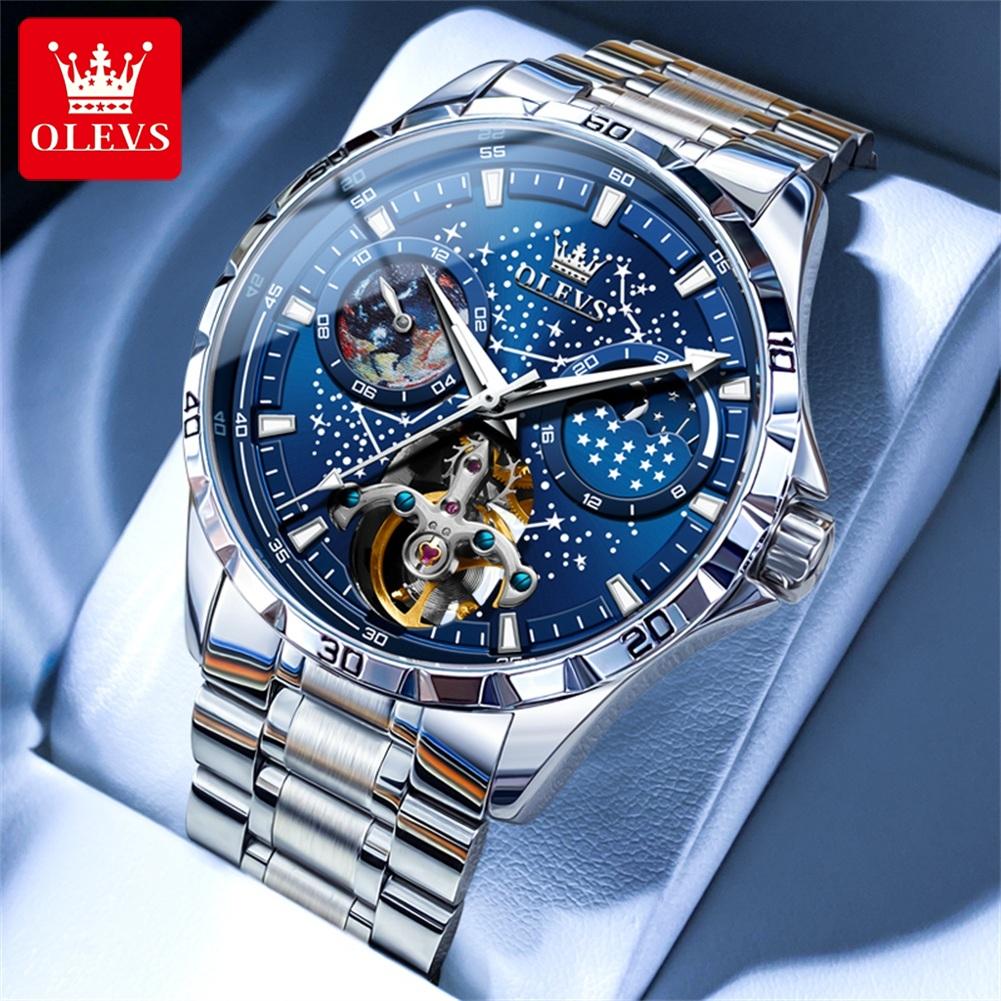 OLEVS 6689 Moon Phase Starry Men`s