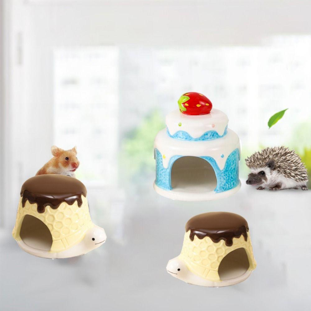 Ceramic Pet Small House Cooling Hamster Bed Hamster Landscaping Supplies Hamster Nest  Bird