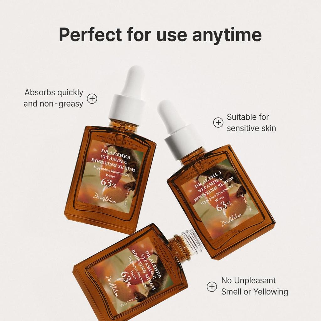 Dr. Althea Vitamin C Boosting Serum 30ml Brightening Dark Spot Care Hydrating Facial Essence