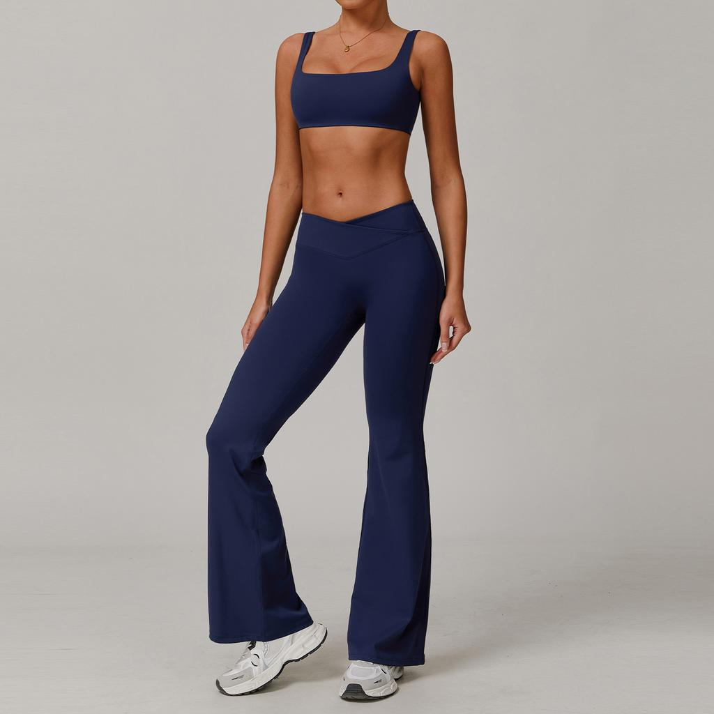 Naked Leisure Versatile Set For Women, High Waist, Wide Legs, Slimming, Sports Running, Fitness Set For Women