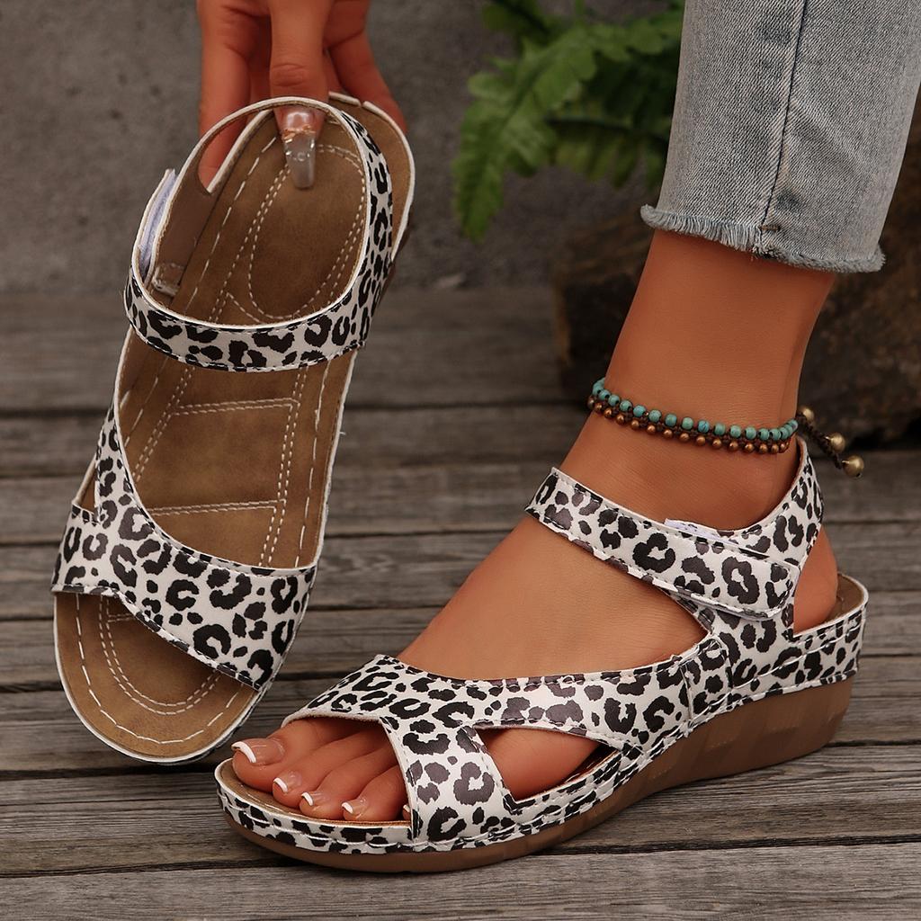 Fashion Summer Woman Sandals Shoes Soft Shoes Woman Plus Size Sandals Woman Wedge Walking Shoes Elegant Footwear Female Women Sandal