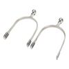 2Pcs Women Horse Spurs Stainless Steel Western Spurs with Roller Ball for Equestrian Boots