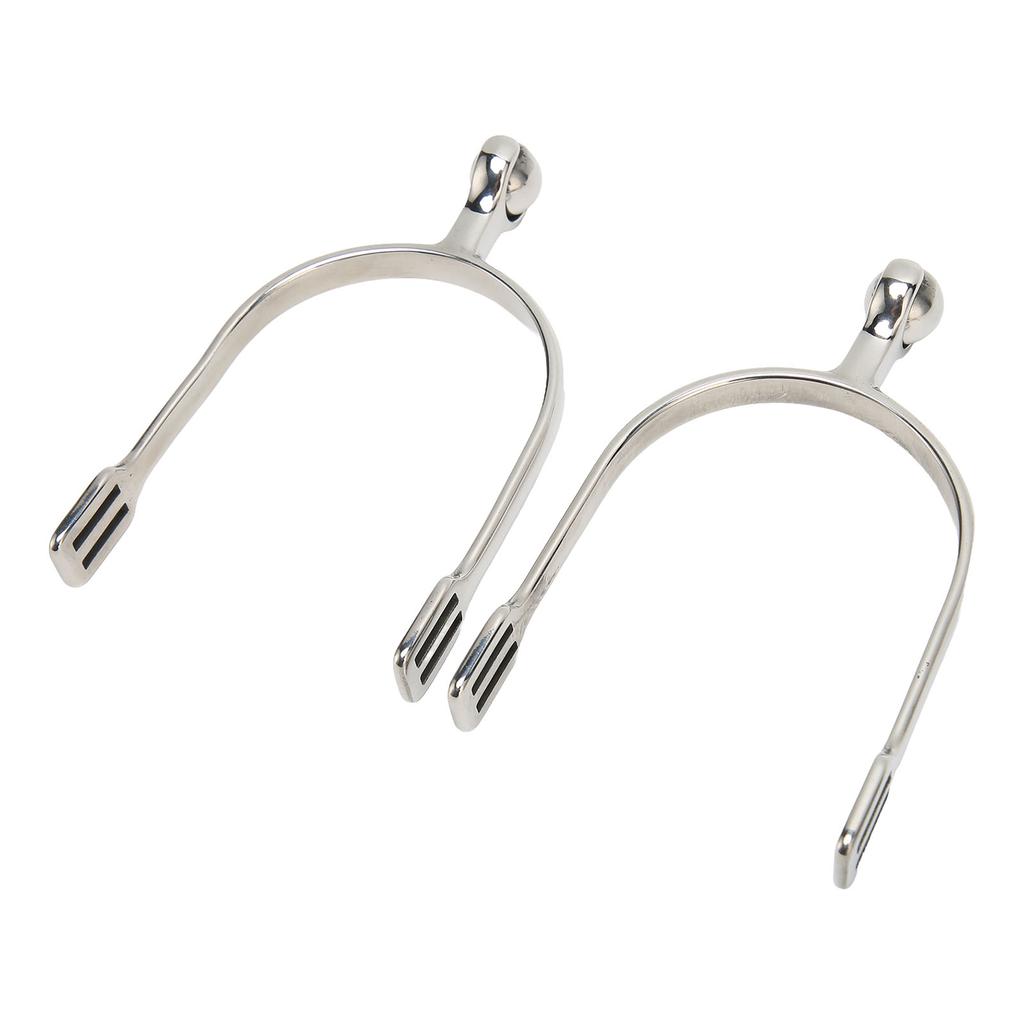 2Pcs Women Horse Spurs Stainless Steel Western Spurs with Roller Ball for Equestrian Boots Horsemanship Lovers