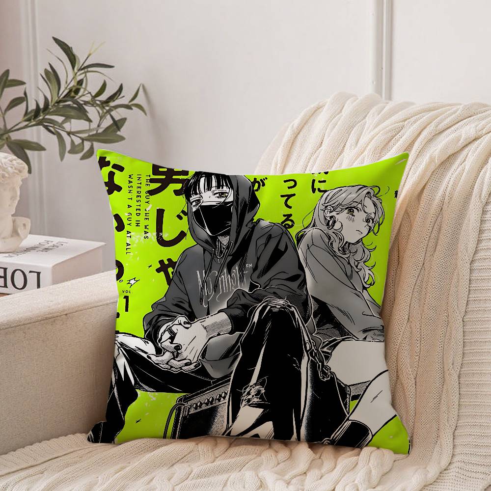 

T-The Guy She Was Interested Pillow Case Home Decor Throw For Sofa Bed Car Room Decor Gift Idea 12x12Inch