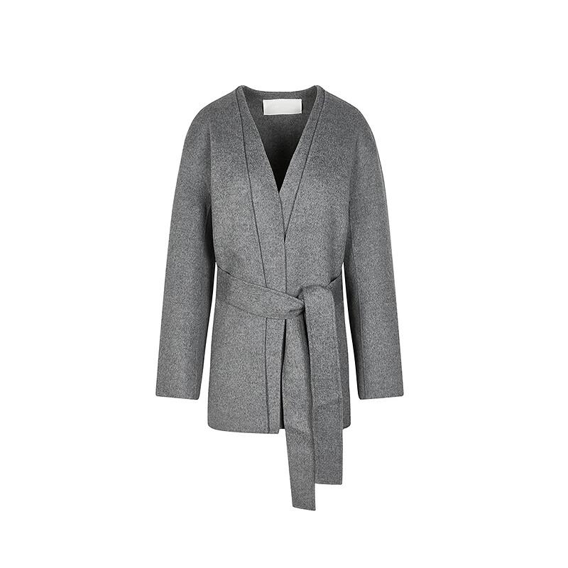 Less Long Sleeve Wool Blend Overcoat