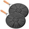 2 Pcs Heat Sink Insulation Pads Pans Diffusers for Home Flame Tamer Thermally Plate Wood Wooden Handle