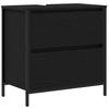 2 Piece Bathroom Furniture Set Black Oak Look Engineered Wood