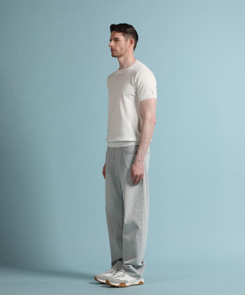 PANICALE White Linen Blend Round Knit