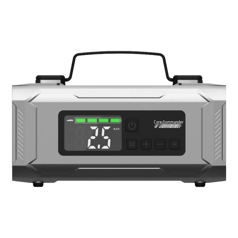 Автомобильный аварийный пусковой booster и компрессор для шин с функцией Power Bank 100W