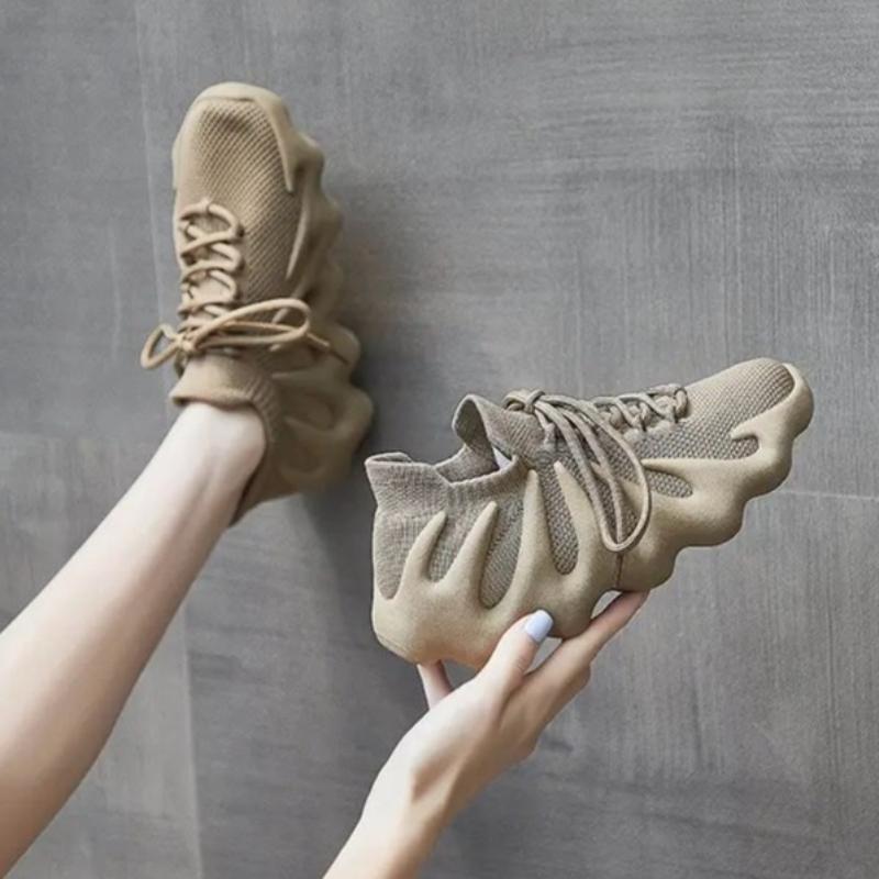 New Women's Shoes Plain-coloured Casual Shoes Stylish and Versatile Trainers Trendy Tennis Shoes