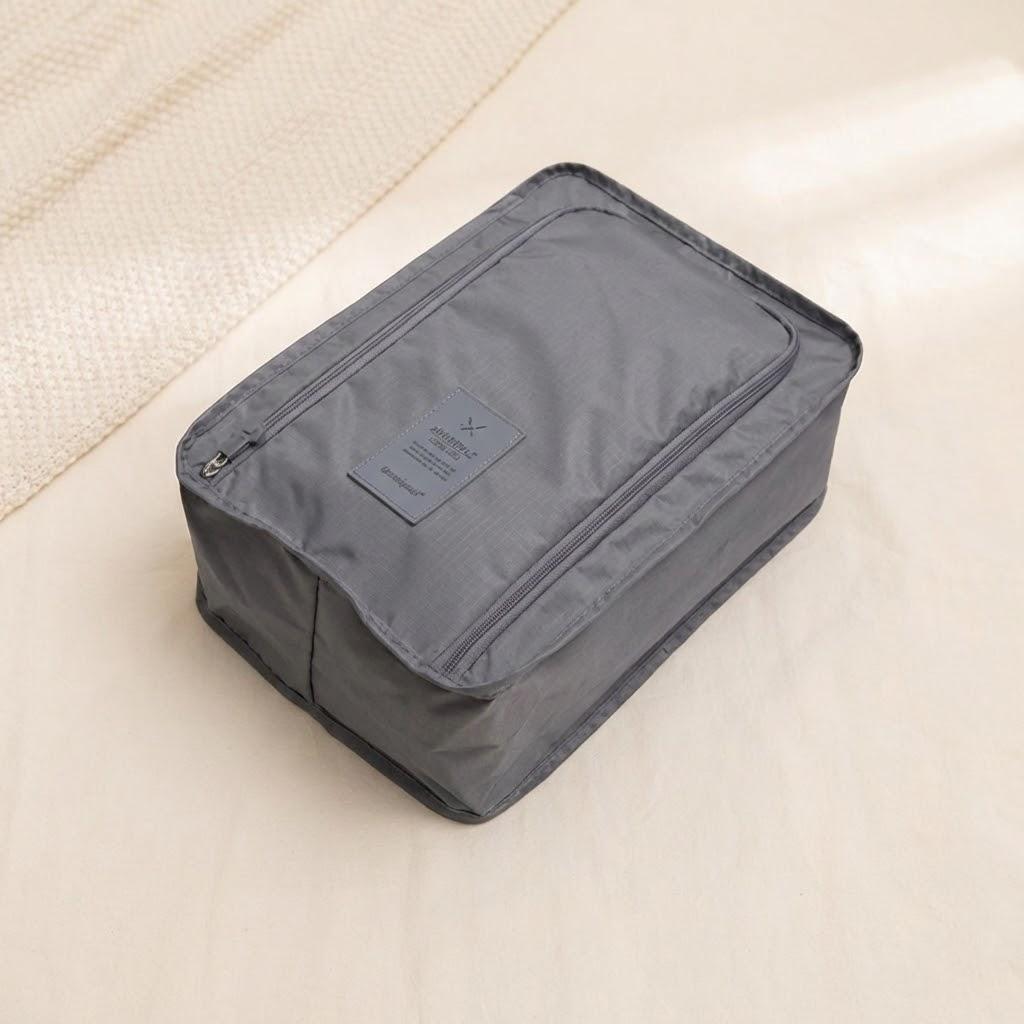 

Portable Travel Shoe Organizer Bag Multifunctional Storage Pouch Home Shoe Storage Zip Lock Bag for Easy Sorting серый